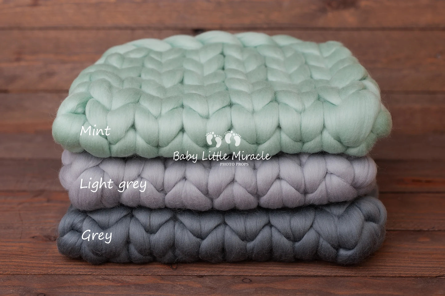 チャンキーヤーン使用のブランケット　23色