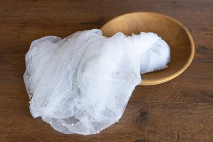 多機能レース生地(パールビーズ付き)