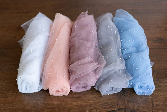 多機能レース生地(パールビーズ付き)