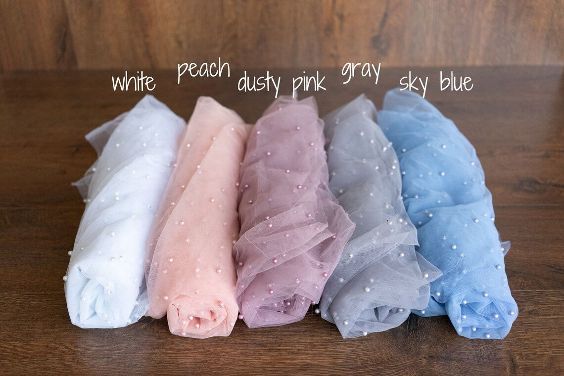 多機能レース生地(パールビーズ付き)