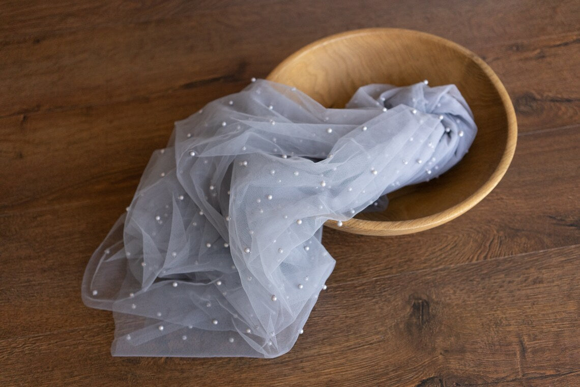 多機能レース生地(パールビーズ付き)