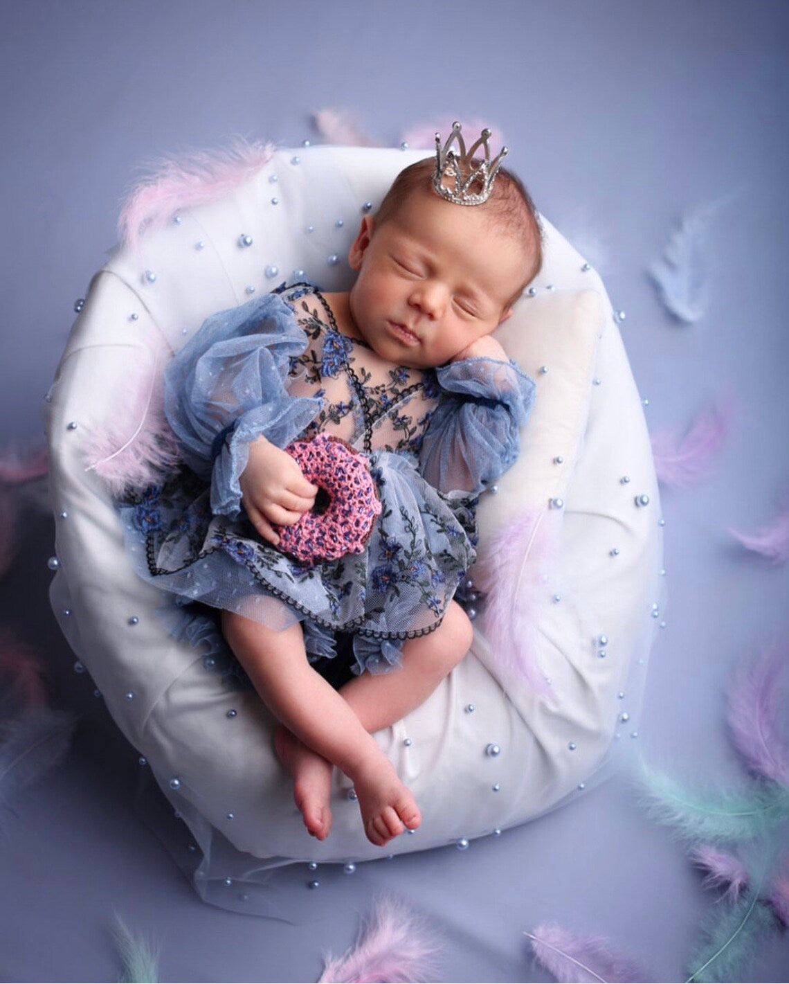 多機能レース生地(パールビーズ付き)