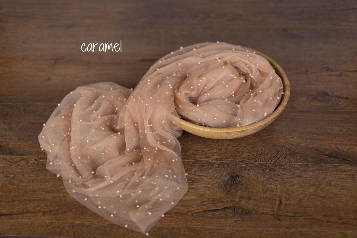 多機能レース生地(パールビーズ付き)