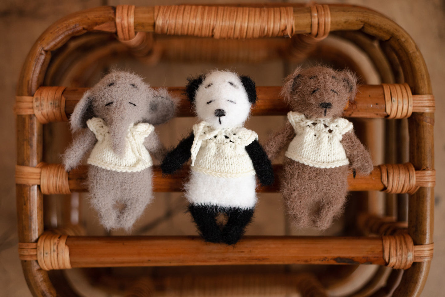 手編みのぬいぐるみ（専用ニット付）