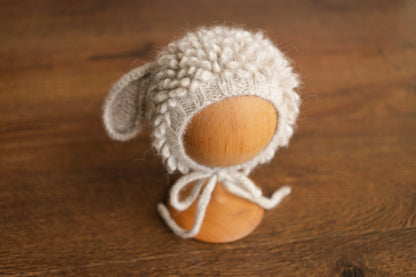 オーバーオール、ボトムス、ヒツジのぬいぐるみ、ボンネット