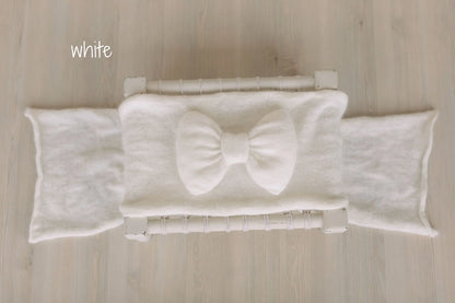 アンゴラウール使用のリボンブローチ