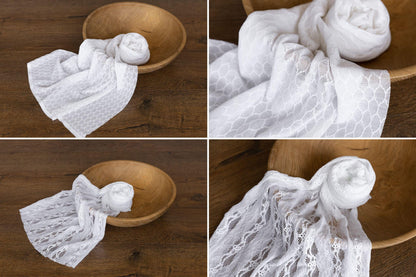 レース使用のニューボーン用おくるみ