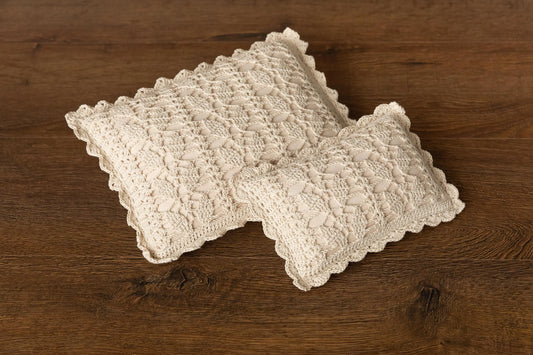 フリルレース かぎ針編みまくら