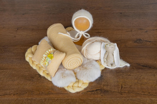 ニューボーンフォトプロップスセット　イエロー