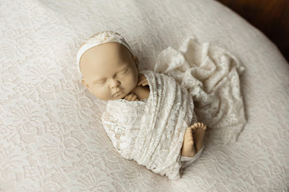 花柄レースバックドロップ＆おくるみ