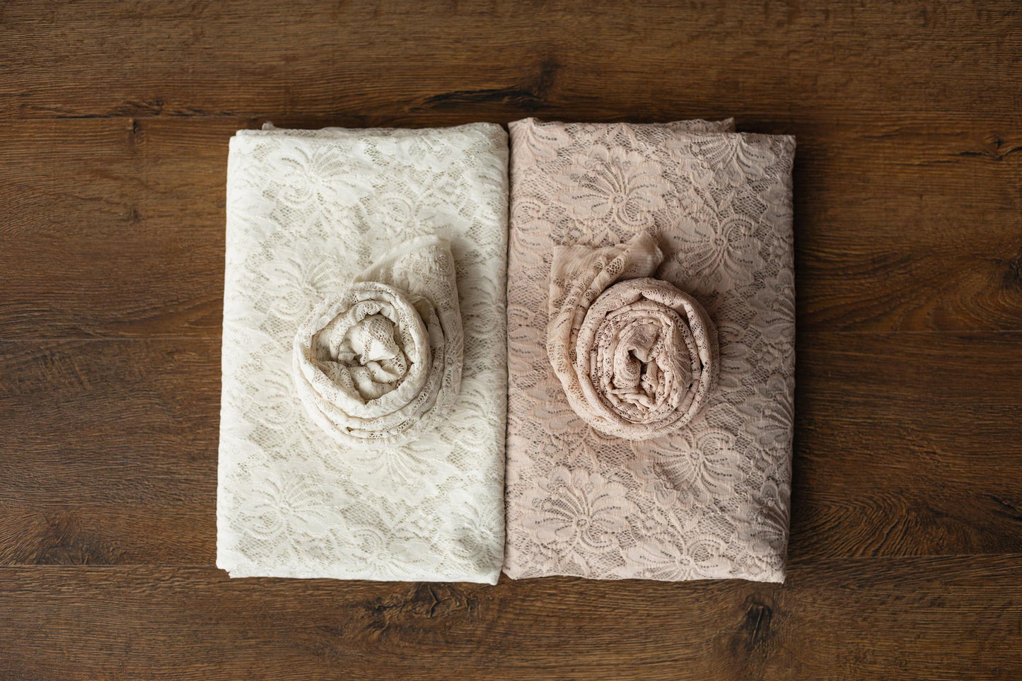 花柄レースバックドロップ＆おくるみ