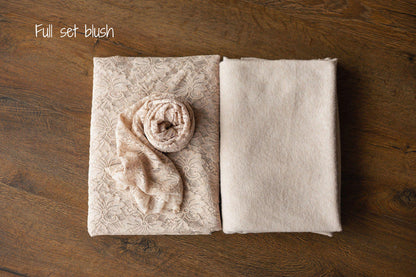 花柄レースバックドロップ＆おくるみ