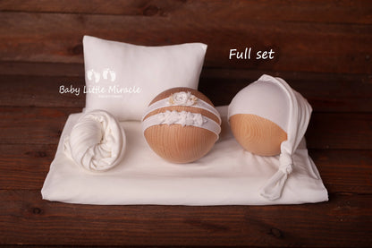 ジュリアバックドロップ、おくるみ、まくら、ハット