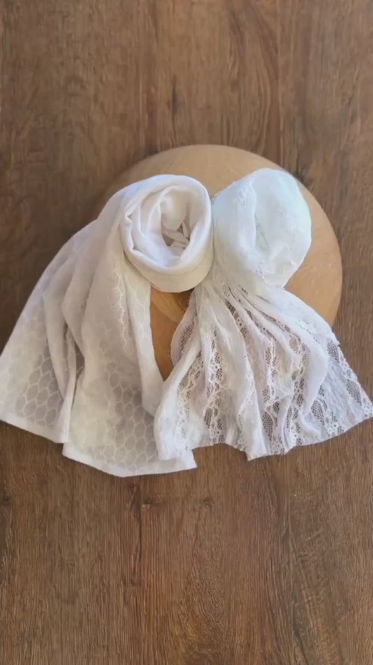 レース使用のニューボーン用おくるみ