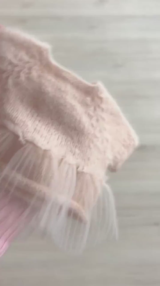 フリルスカート付きロンパース＋ショートパンツ＆ヘッドバンド