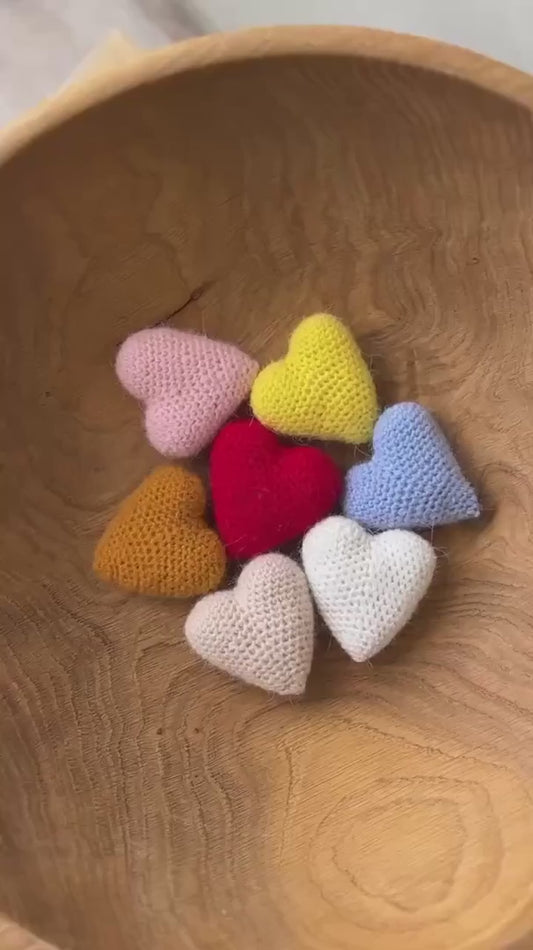 ミンクウール使用のハートのぬいぐるみ