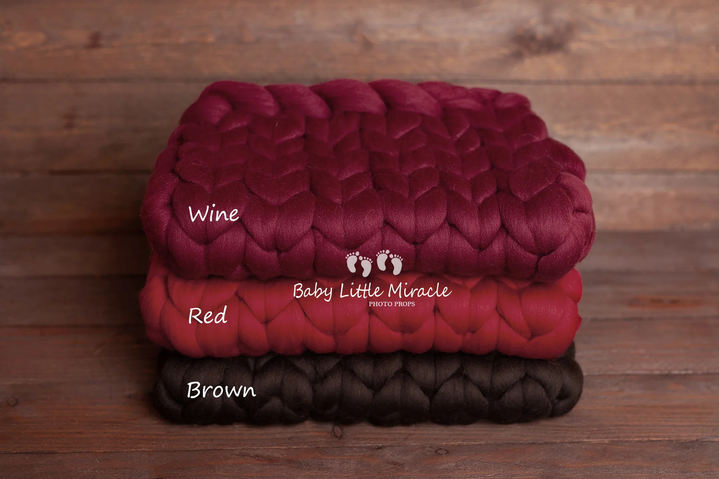 チャンキーヤーン使用のブランケット　23色